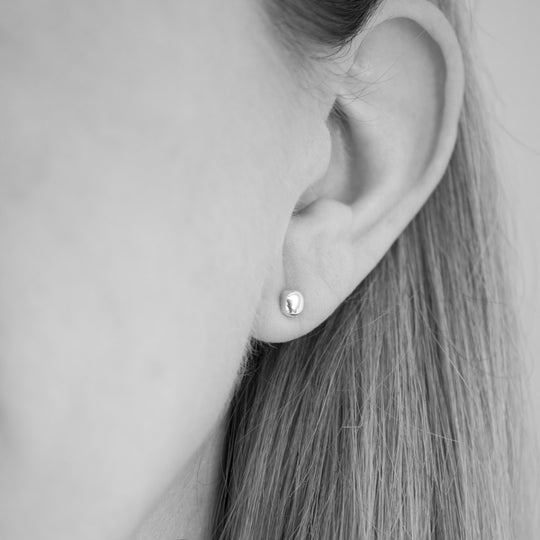 Endless Cubes Sterling Silver Small Square Cube Stud Earrings