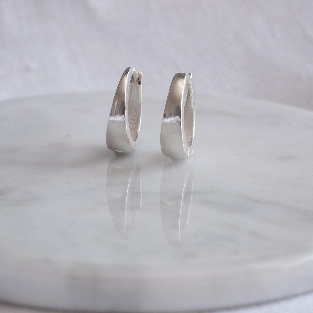 Leigh Tapered Sterling Silver 14mm Huge Hoop Earrings