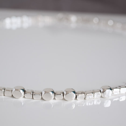 Endless Silver Cubes Bracelet