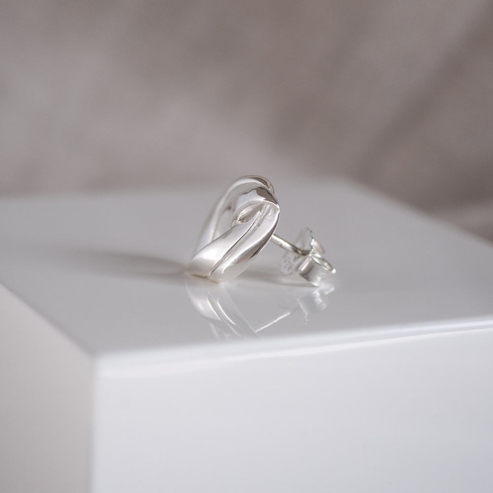 Helene Twisted Circle Stud Earrings