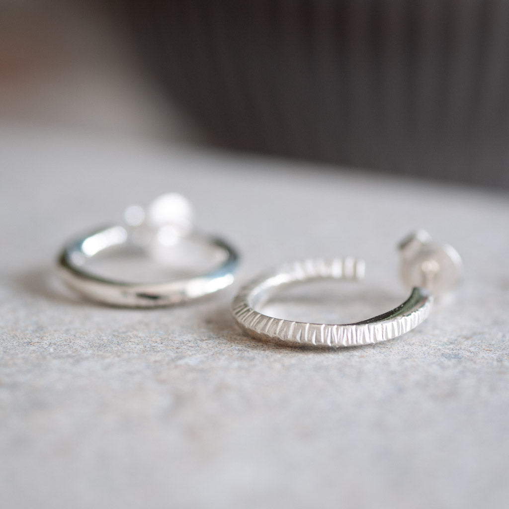 Ayla Sterling Silver Twisted Hoop Earrings