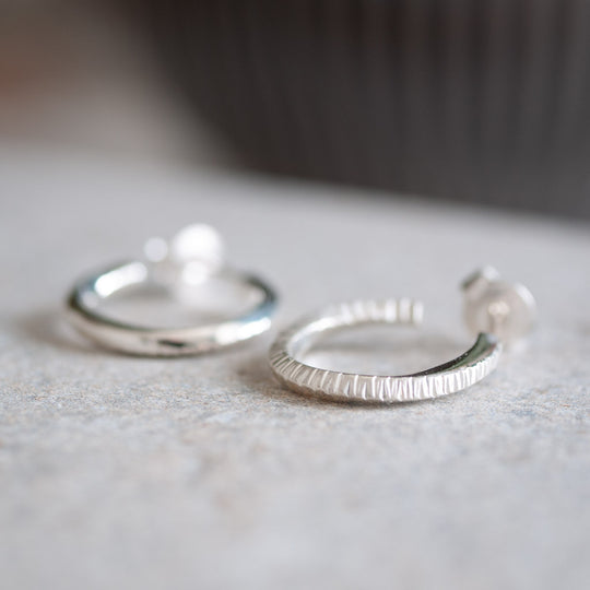 Ayla Sterling Silver Twisted Hoop Earrings