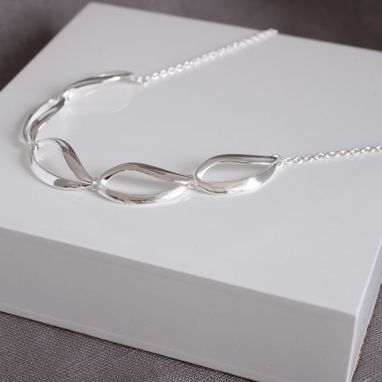 Elize Sterling Silver Teardrop Necklace