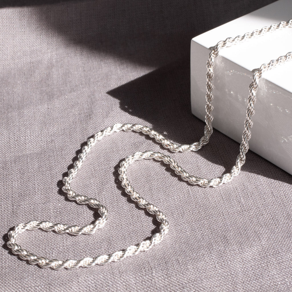 Jessica Sterling Silver Rope Necklace
