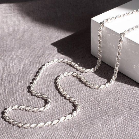 Jessica Sterling Silver Rope Necklace