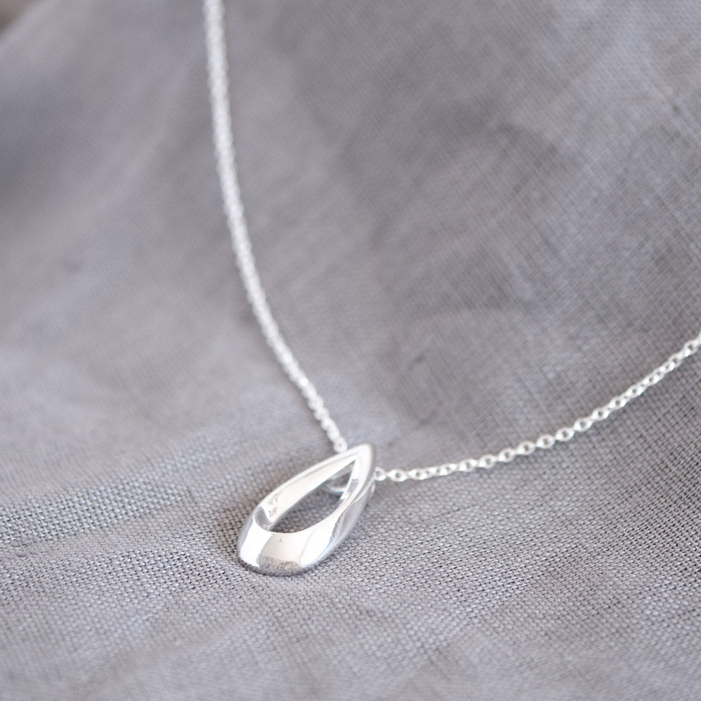Vanessa Open Teardrop Pendant Necklace