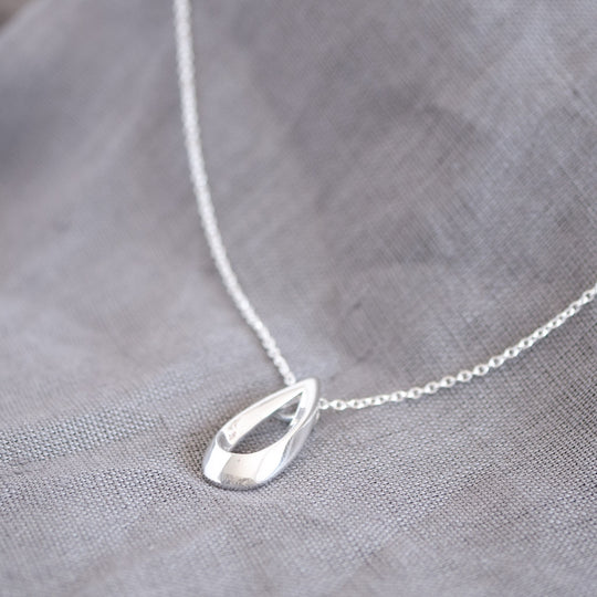 Vanessa Open Teardrop Pendant Necklace