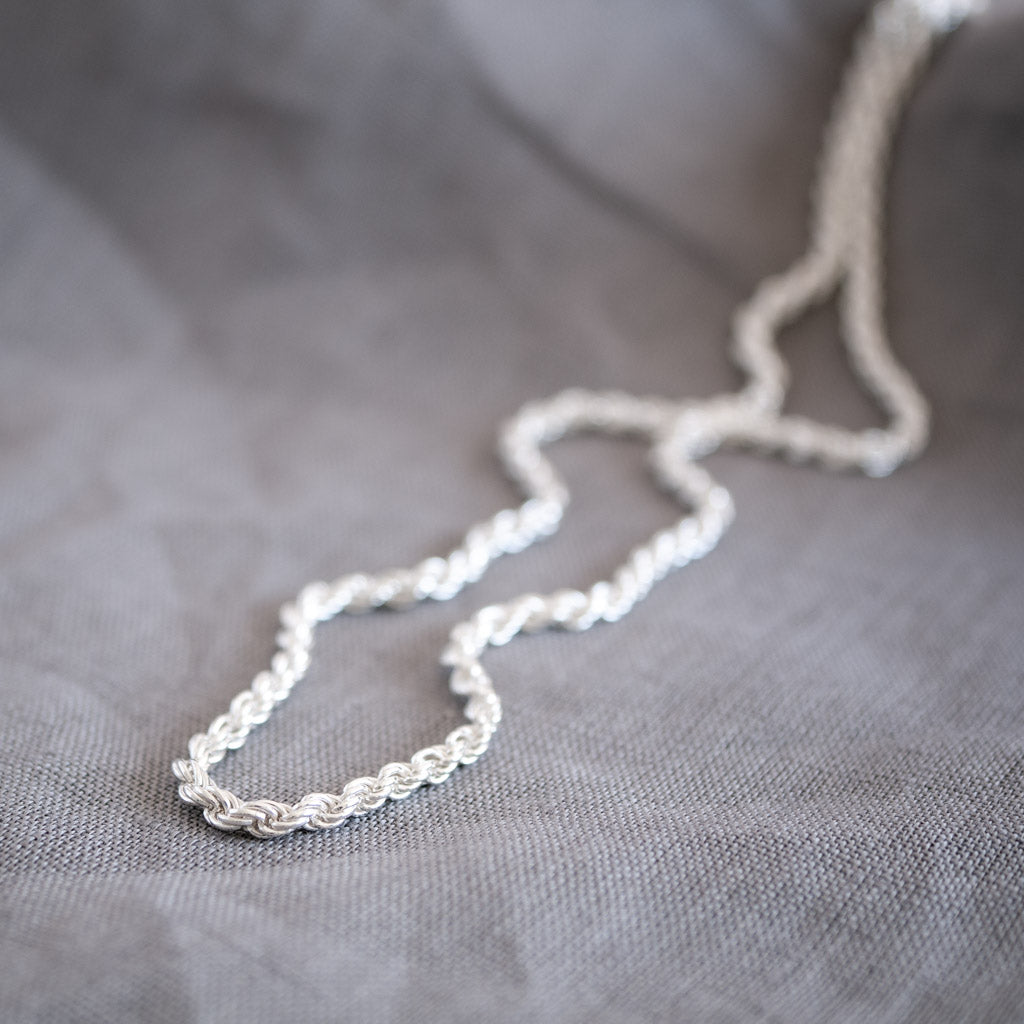Jessica Sterling Silver Rope Necklace