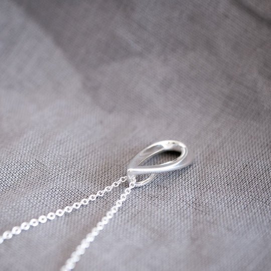 Vanessa Open Teardrop Pendant Necklace