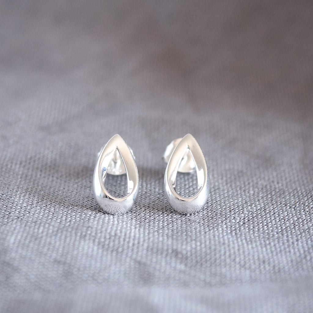 Vanessa Open Teardrop Stud Earrings