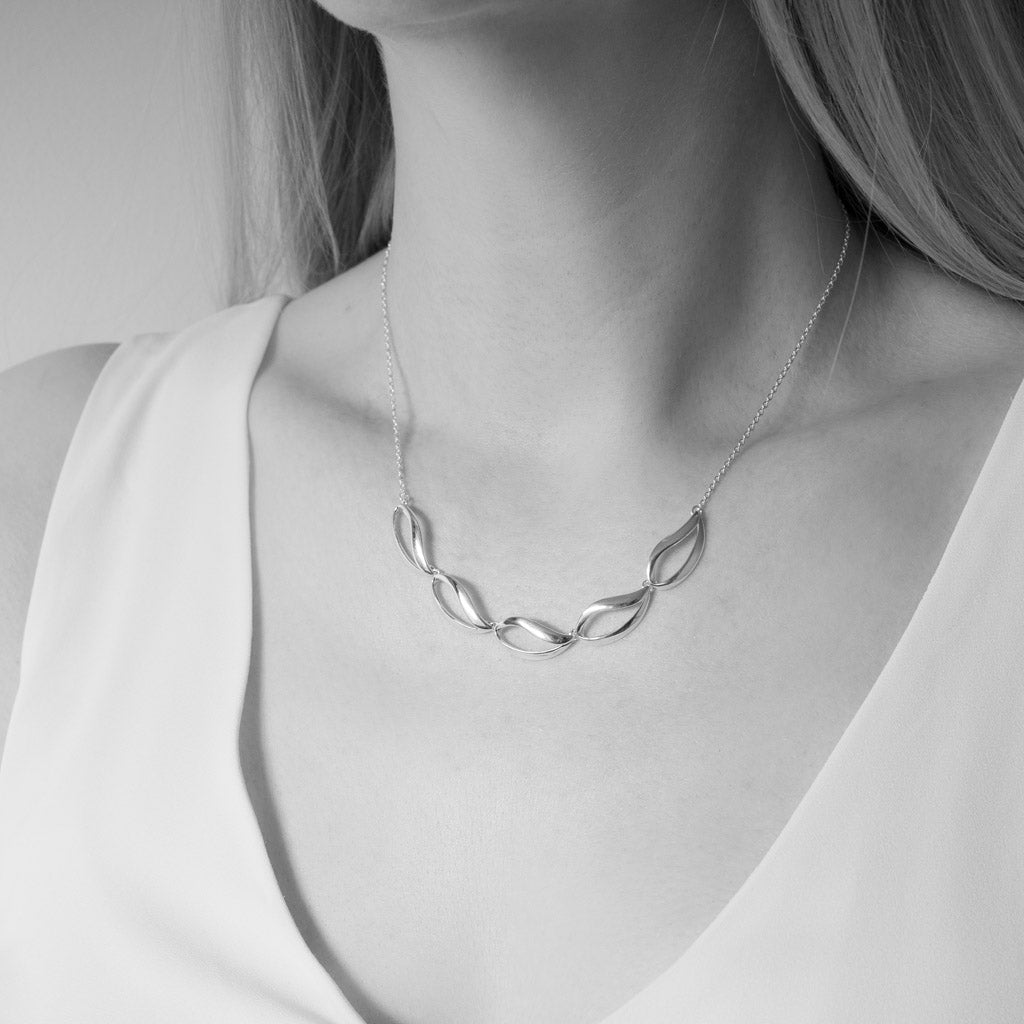Elize Sterling Silver Teardrop Necklace