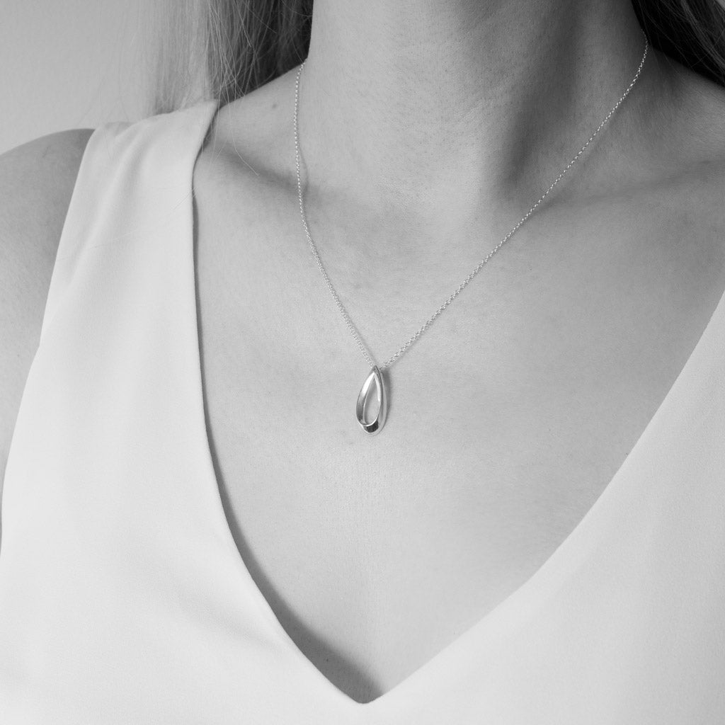 Vanessa Open Teardrop Pendant Necklace