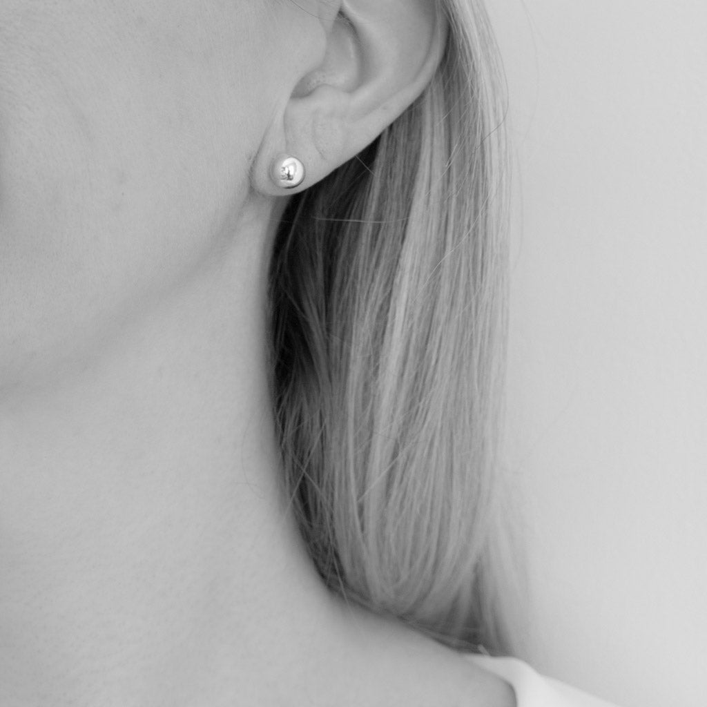 Sterling Silver 8mm Ball Stud Earrings