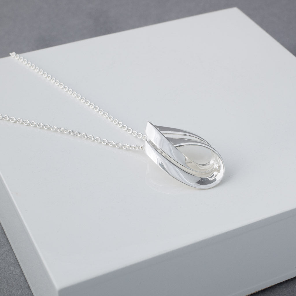 Helene Mobius Sterling Silver Pendant Necklace