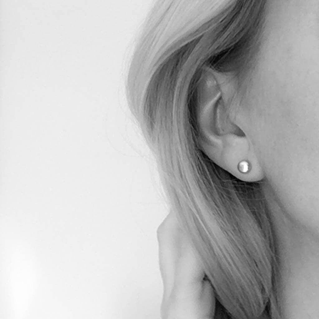 Small Sterling Silver Circle Stud Earrings