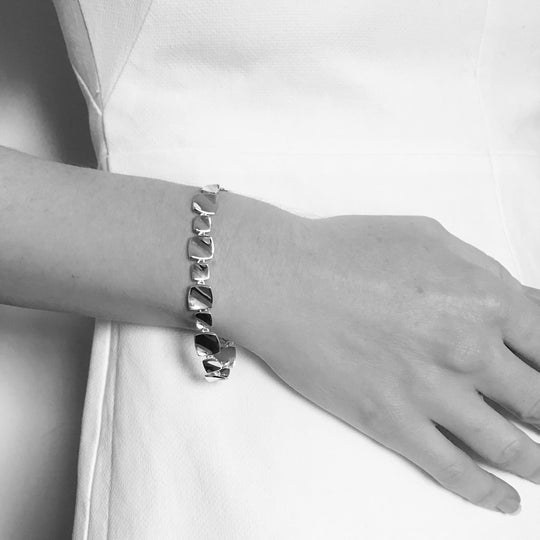 Corin Sterling Silver Multi Squares Bracelet