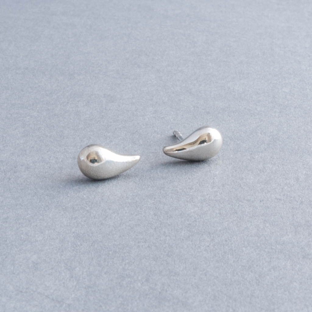 Ida Small Sterling Silver Teardrop Stud Earrings