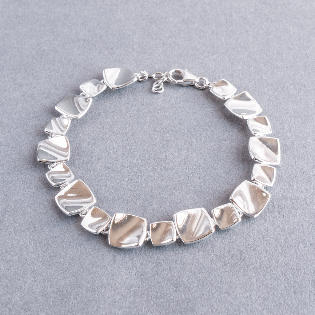 Corin Sterling Silver Multi Squares Bracelet