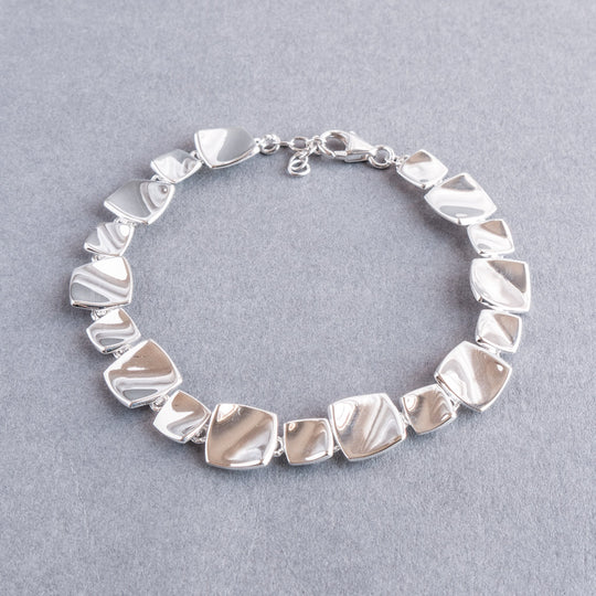 Corin Sterling Silver Multi Squares Bracelet