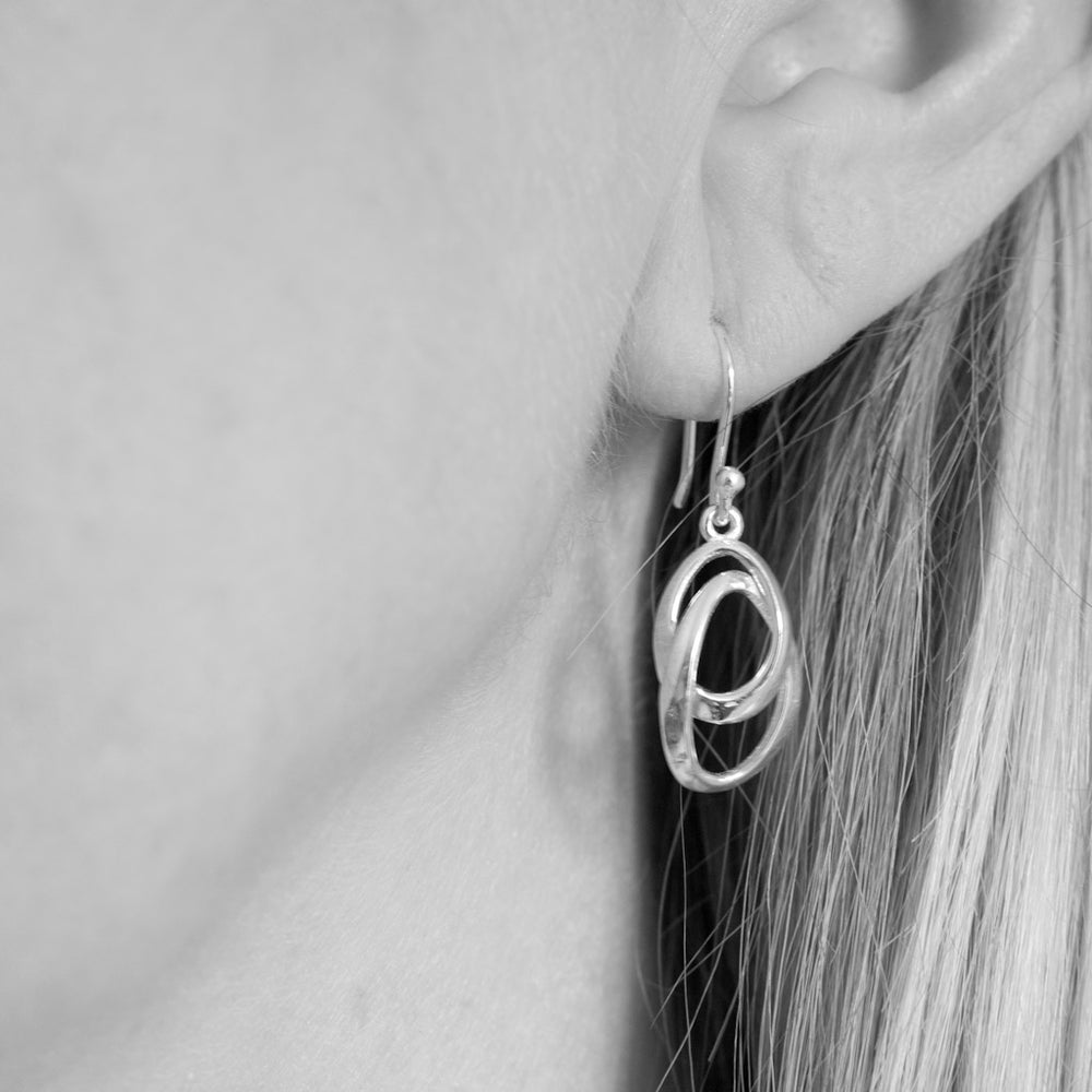Diana Sterling Silver Swirl Drop Earrings