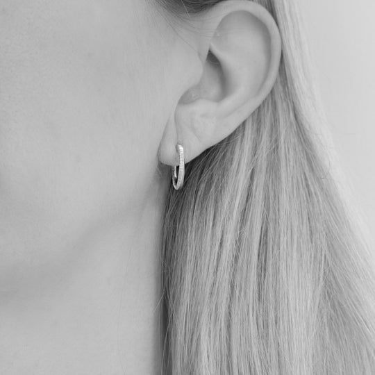 Ayla Sterling Silver Twisted Hoop Earrings