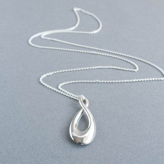 Sterling Silver Long Infinity necklace