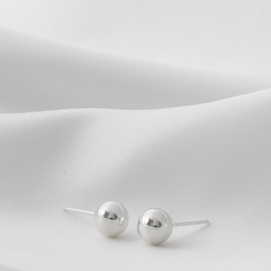 Sterling Silver 8mm Ball Stud Earrings