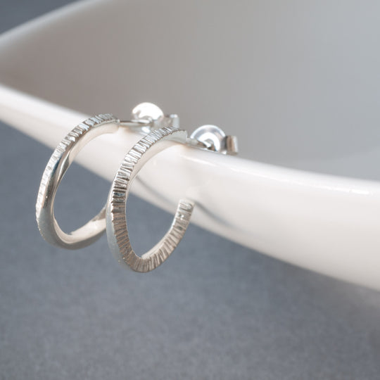 Ayla Sterling Silver Twisted Hoop Earrings