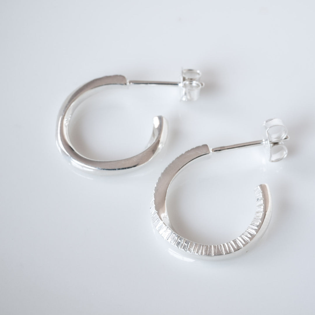 Ayla Sterling Silver Twisted Hoop Earrings