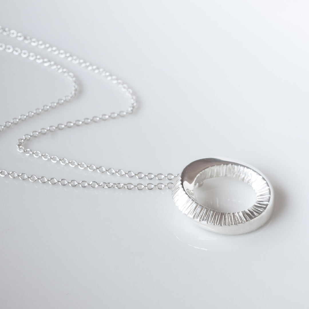 Ayla Sterling Silver Circle Pendant Necklace