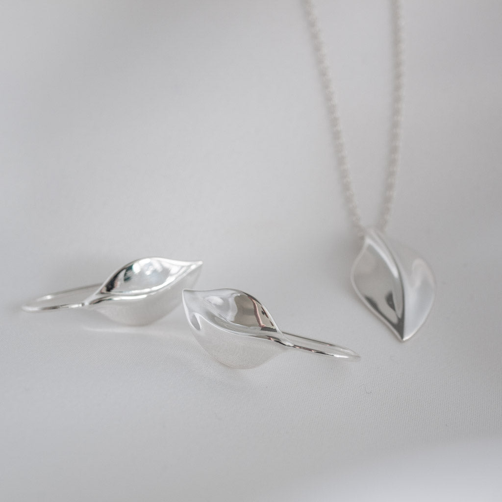 Etta Sterling SilverLeaf Drop Earrings