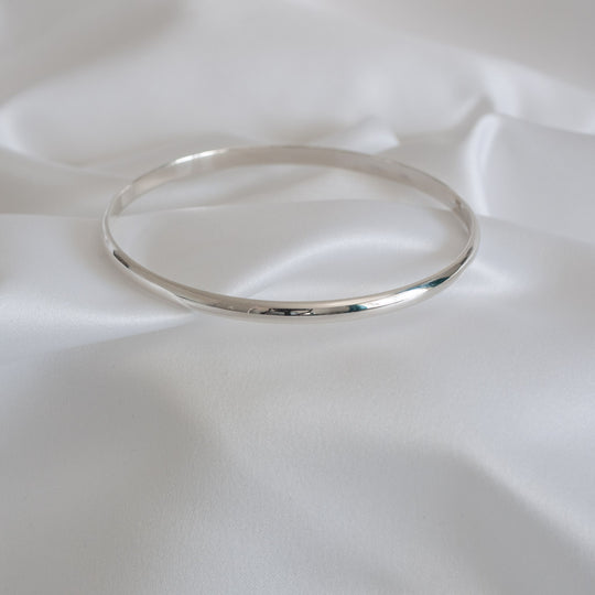 Classic Solid Sterling Silver Bangle  4mm