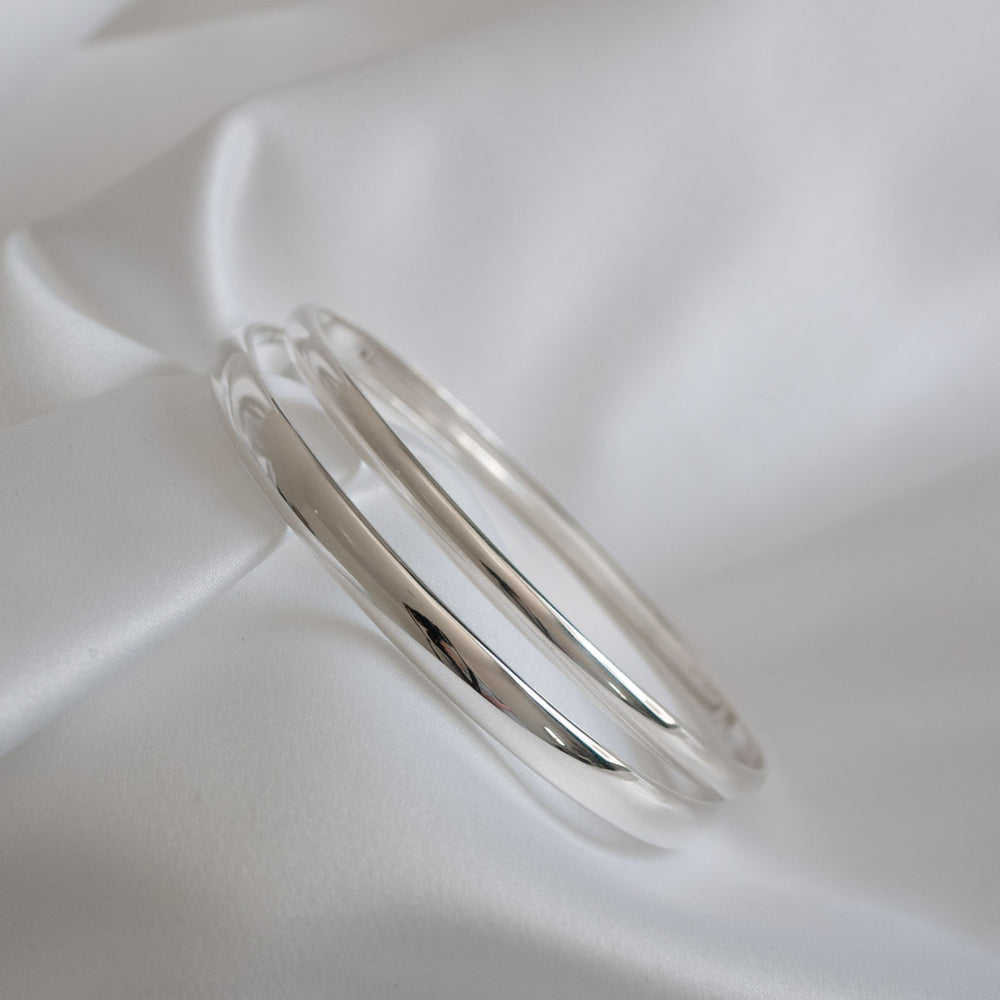 Classic Solid Sterling Silver Bangle  4mm