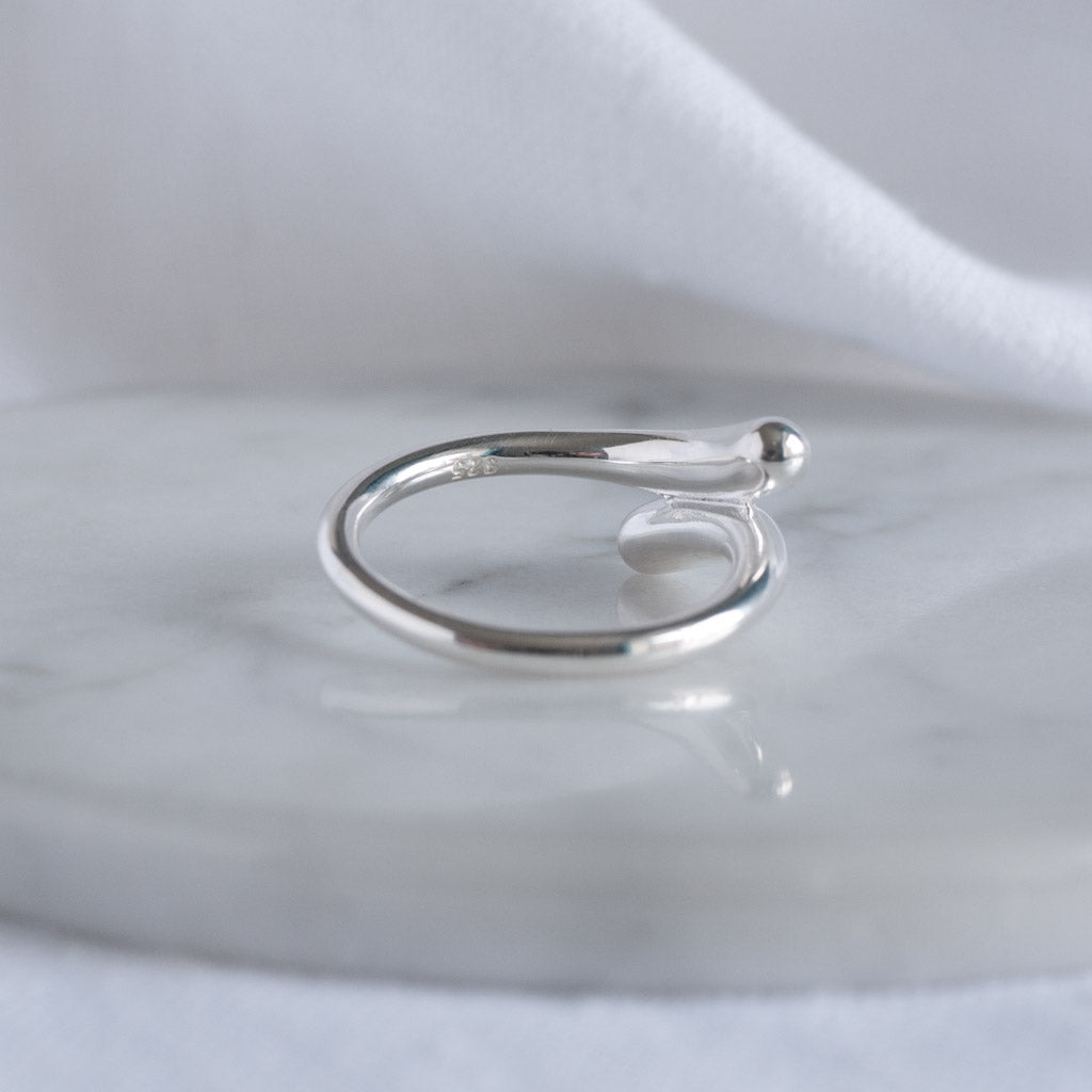 Hannah Teardrop Sterling Silver Ring for Women