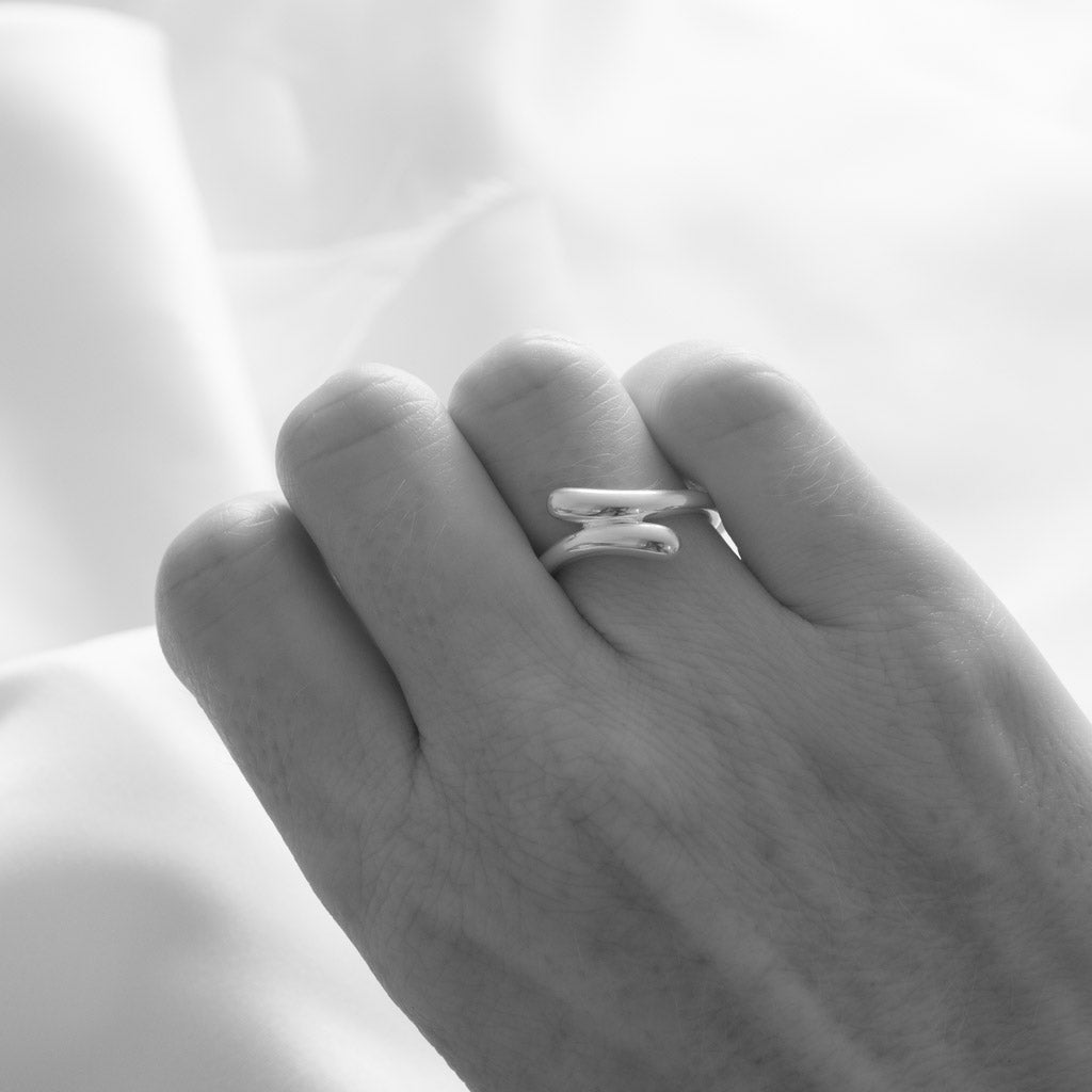 Hannah Teardrop Sterling Silver Ring for Women