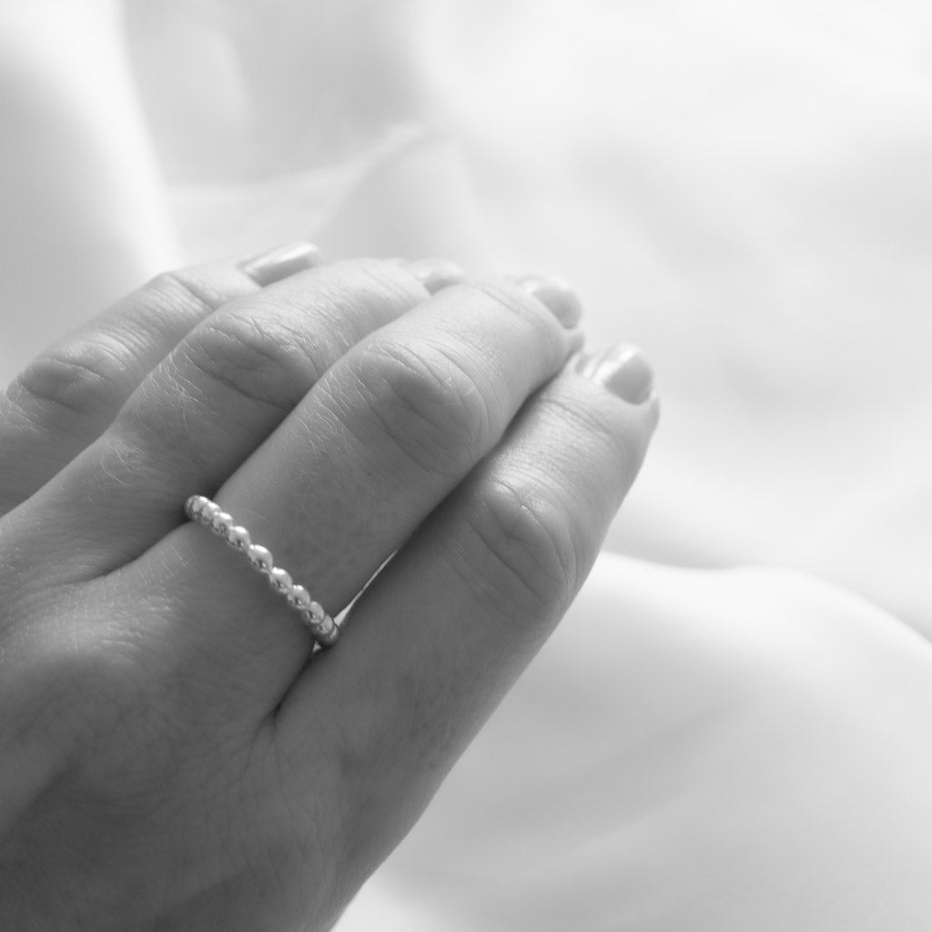 Lena Sterling Silver Dot Stacking Ring