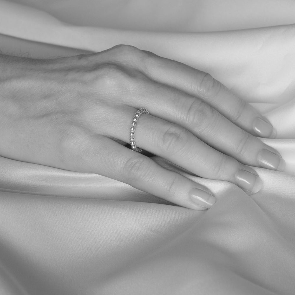Lena Sterling Silver Dot Stacking Ring