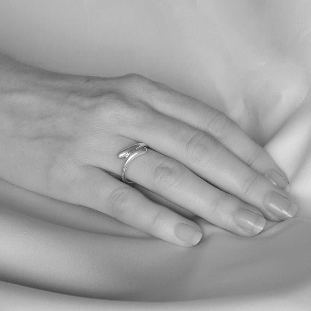 Hannah Teardrop Sterling Silver Ring for Women