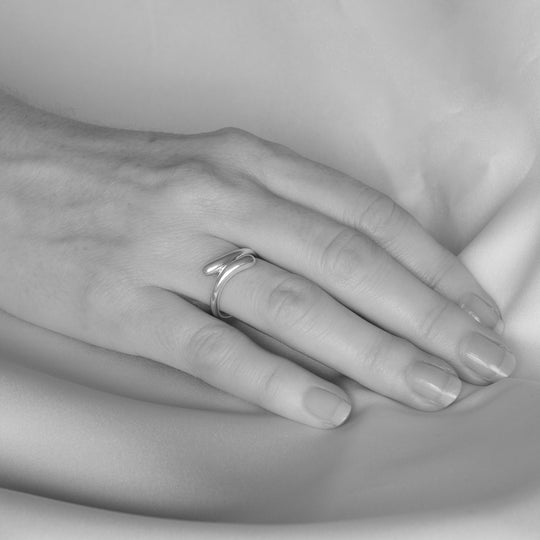 Hannah Teardrop Sterling Silver Ring for Women