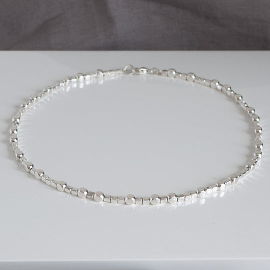 Endless Cubes Sterling Silver Cubes Choker Necklace