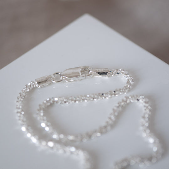 Stardust Sparkly Sterling Silver Chain Bracelet