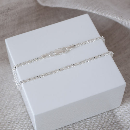Stardust Sparkly Sterling Silver Chain Bracelet