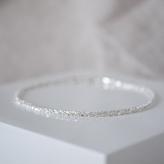 Stardust Sparkly Sterling Silver Chain Bracelet