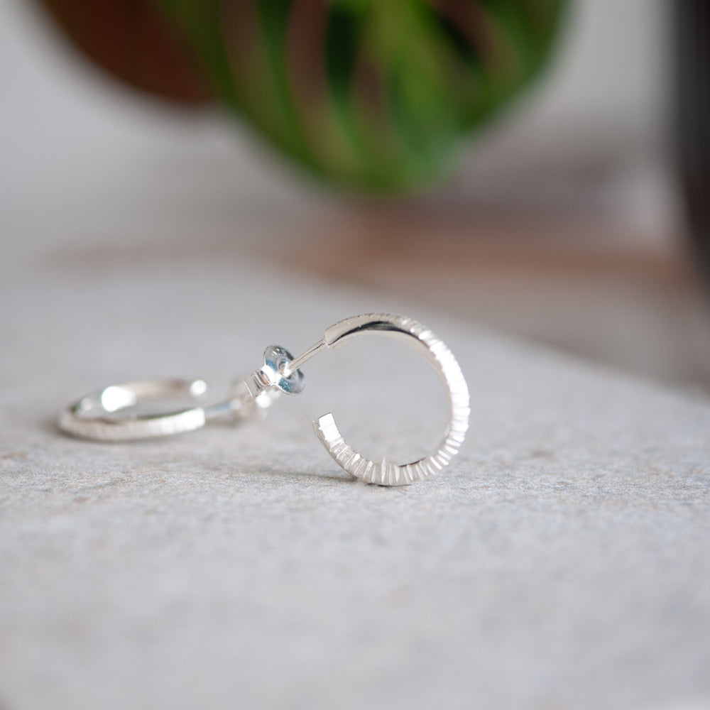 Ayla Sterling Silver Twisted Hoop Earrings