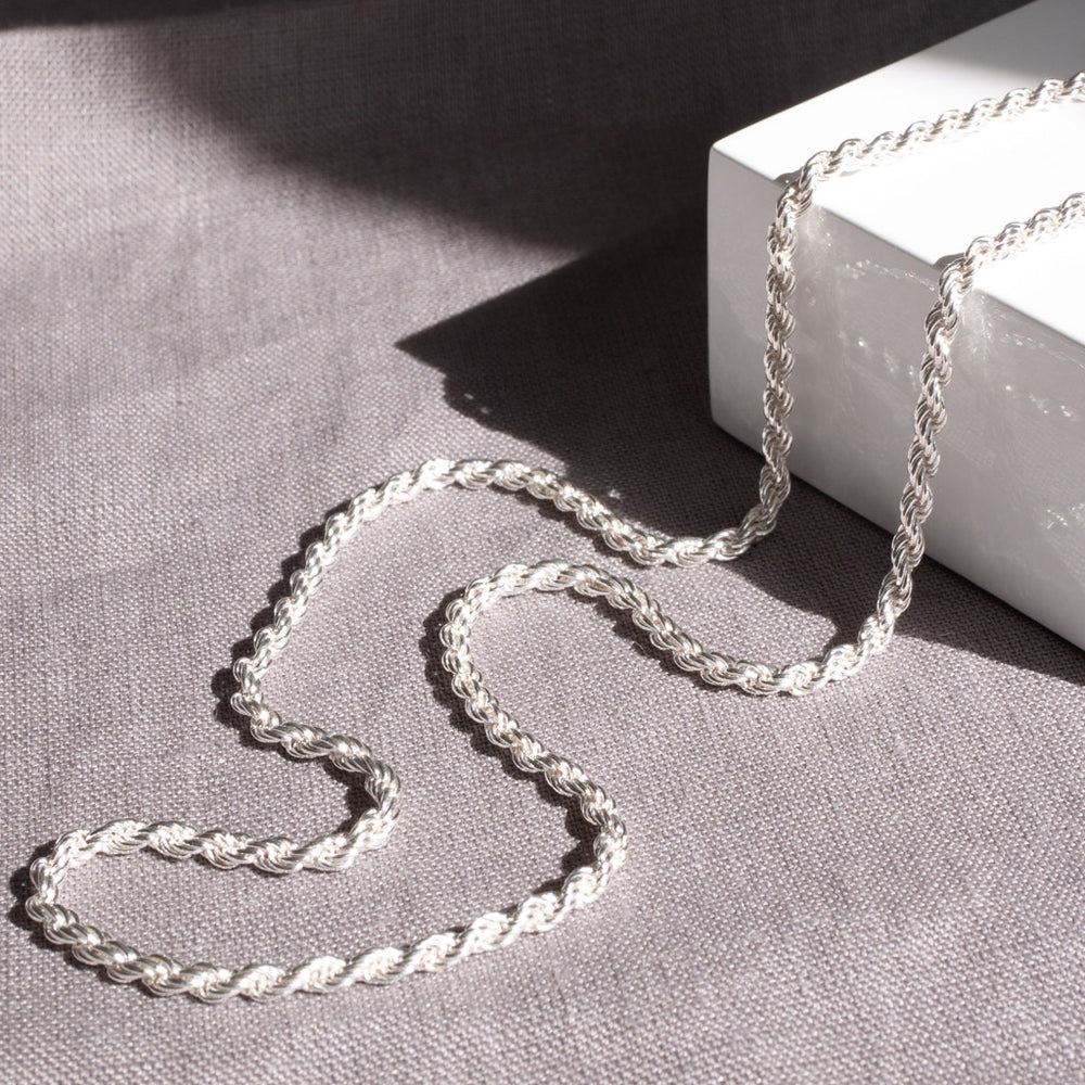 Jessica Sterling Silver Rope Necklace