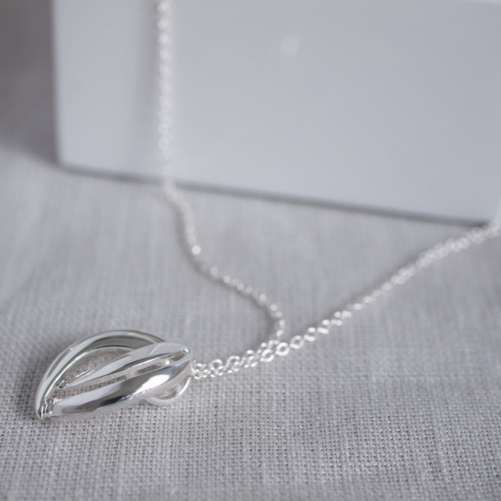 Maeve Sterling Silver Abstract Circle Pendant Necklace