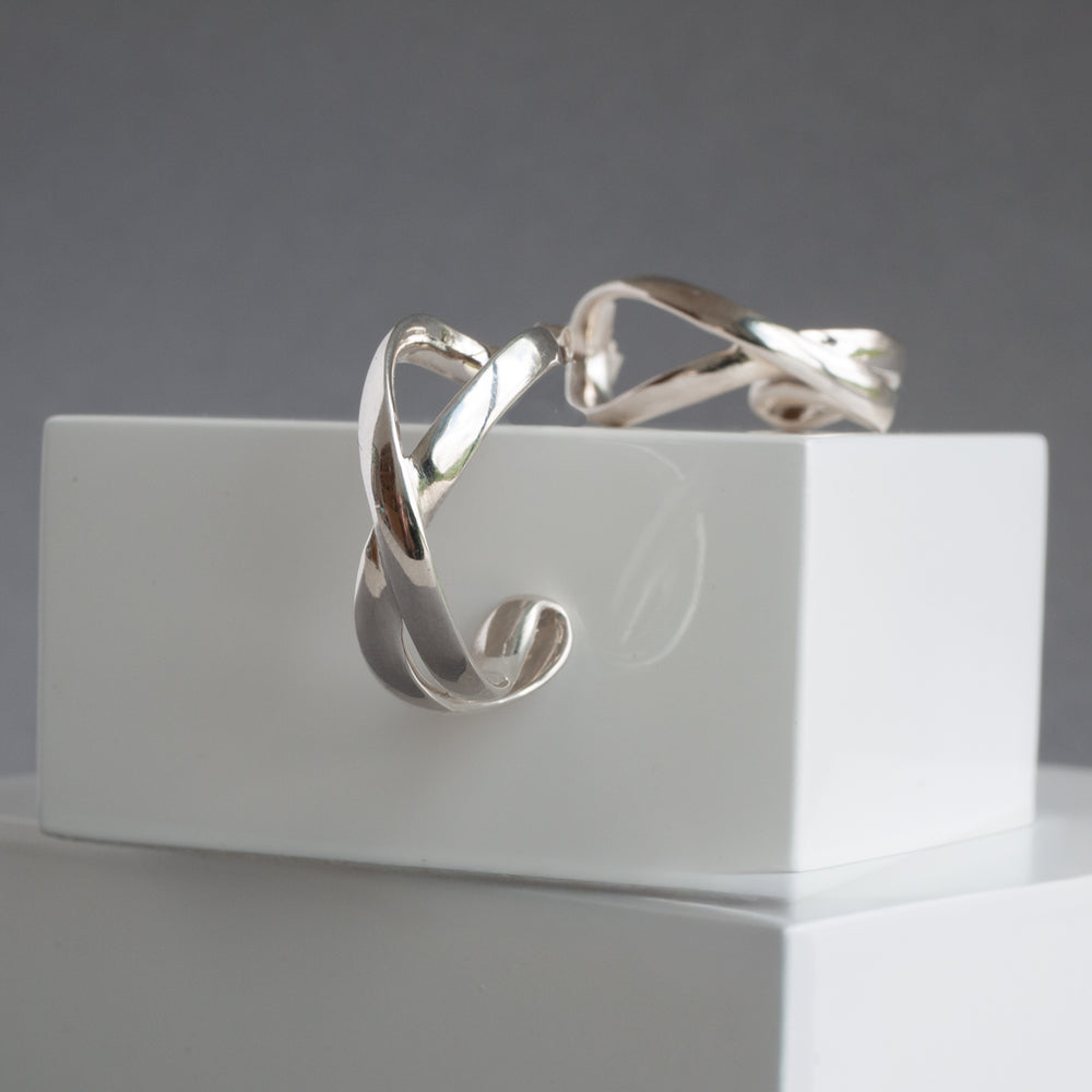 Sterling Silver Statement Infinity Hoop Earrings