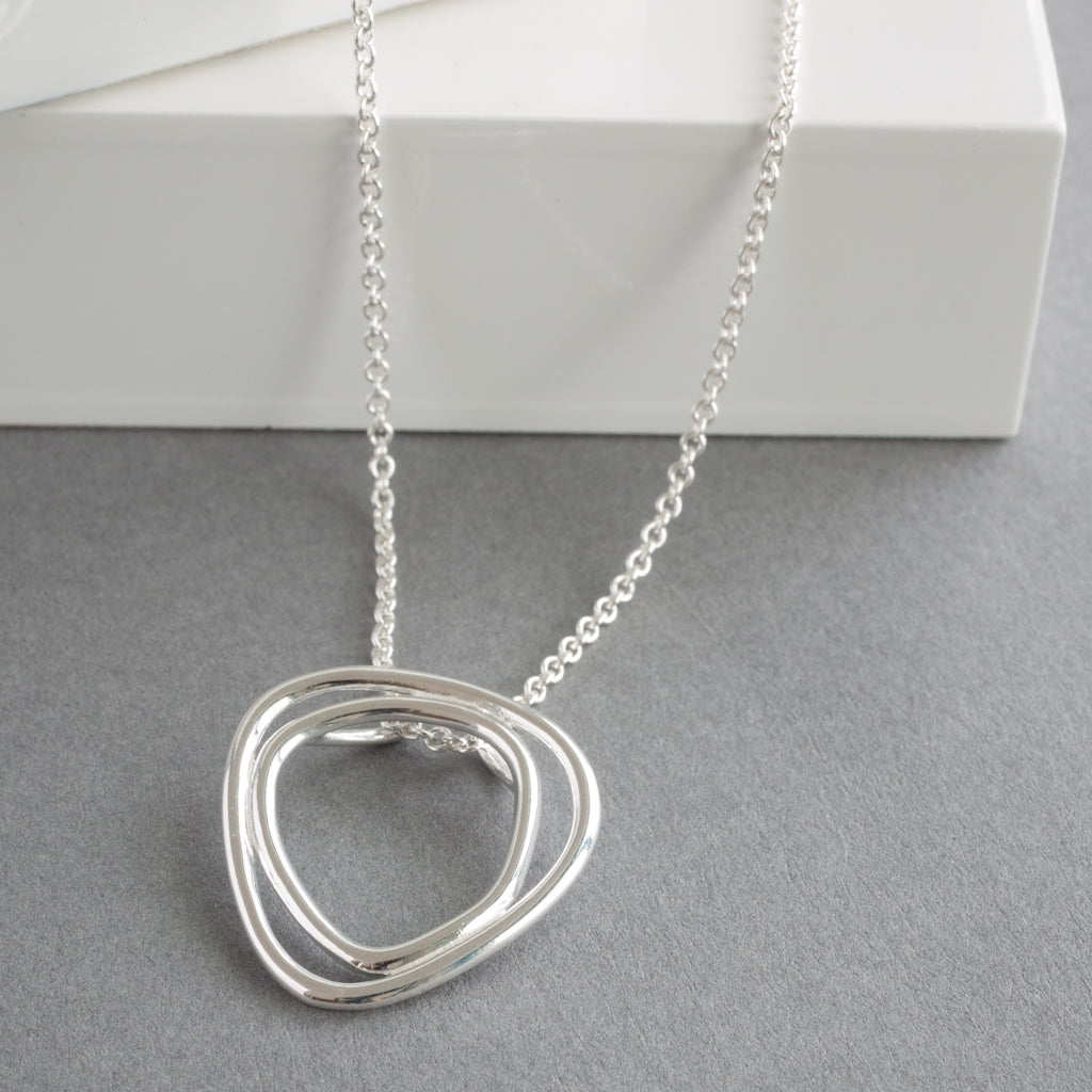 Sterling Silver Triangle Pendant Necklace
