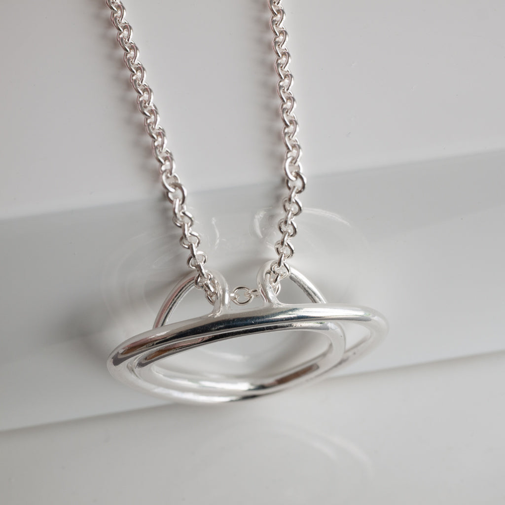 Sterling Silver Triangle Pendant Necklace