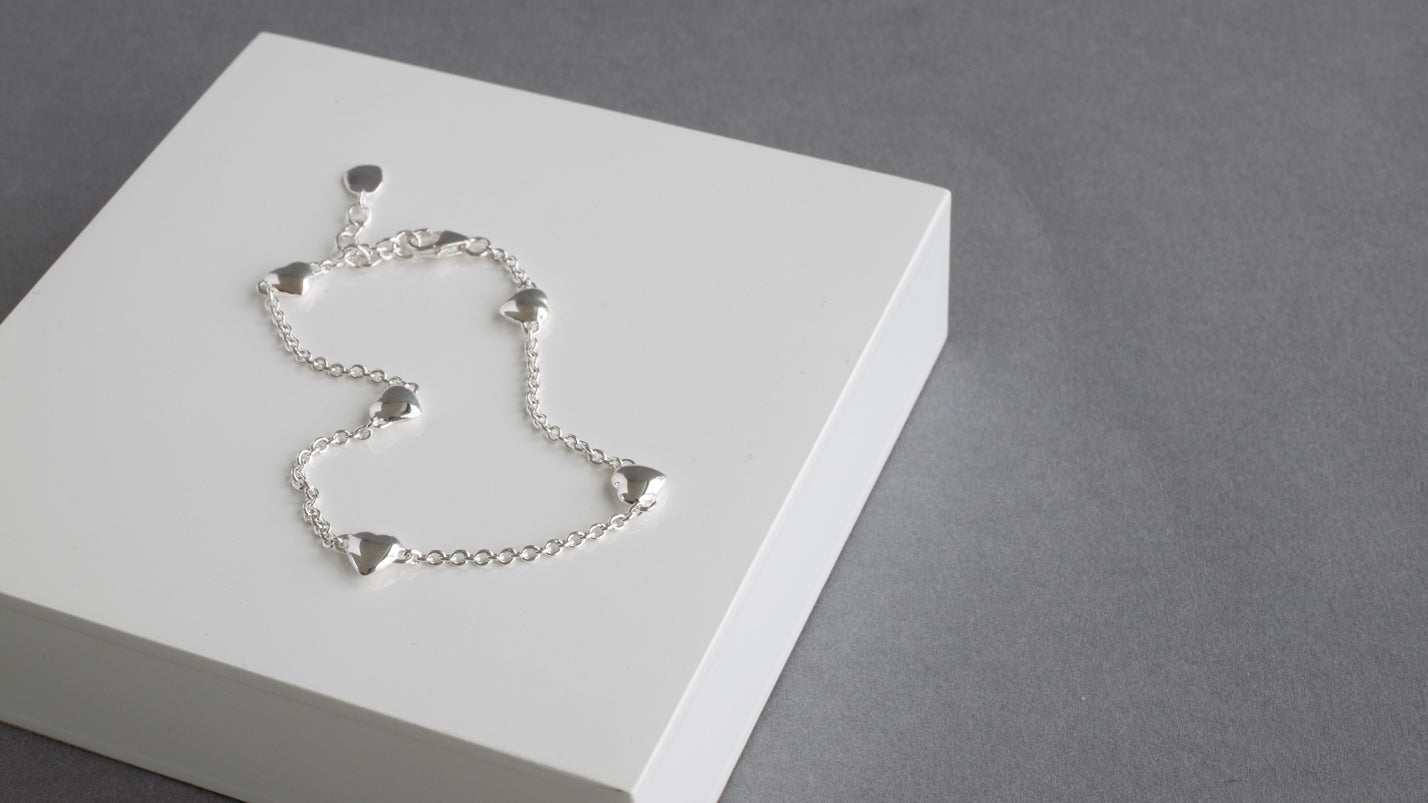 Sterling Silver Heart Bracelet